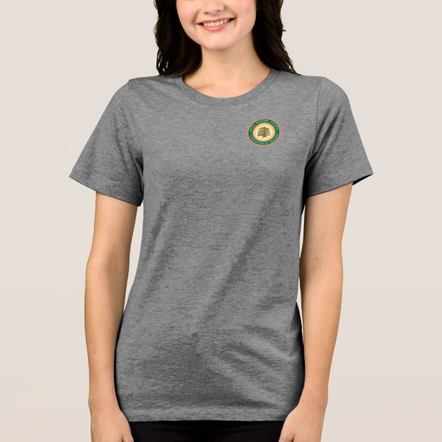 Camiseta Papais noeis Bárbara Genealogia Society Logotipo T (Frente)