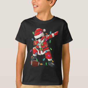 Camiseta Papais noeis Batidos Com Jogador De Futebol De Bol
