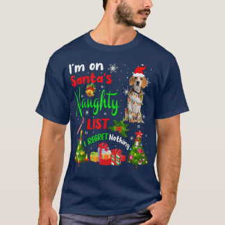 Camiseta Papais noeis Beagle I'm in Papai noel Naughty List
