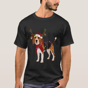 Camiseta Papais noeis Beagle Reindeer - presentes de Natal