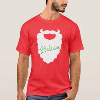 Camiseta Papais noeis Beard Holiday Tee Acredite no Design 