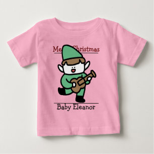 Camiseta papais noeis. bebê primeiro Natal
