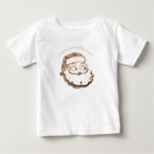 Camiseta Papais noeis Belos e Engraçado Pai Natal Dourado