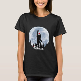 Camiseta Papais noeis Bigfoot Rock Roll Sasquatch believ