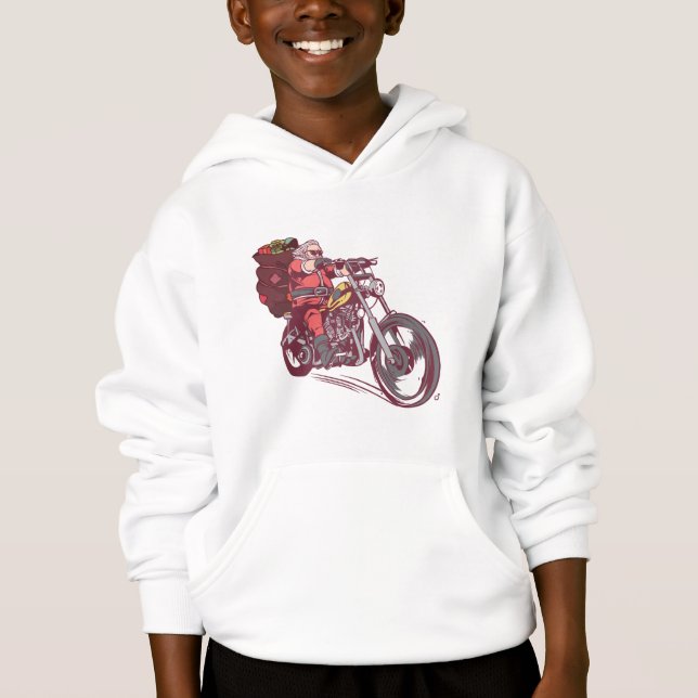 Camiseta Papais noeis Biker Figurino de Natal para Convite  (Frente)