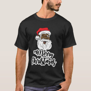Camiseta Papais noeis Black Winking Felizes Afro-americanos