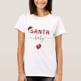 Camiseta Papais noeis Bons Anúncio de Natal de Gravidez Beb