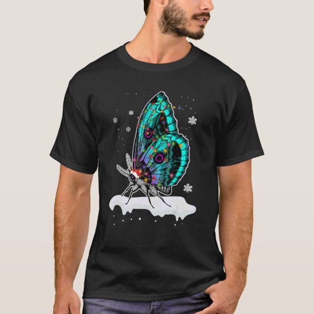 Camiseta Papais noeis Borboleta Noite de Natal (Frente)