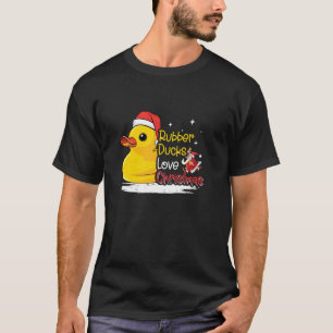 Camiseta Papais noeis Borracha Ducky Xmas Duckie Borracha E