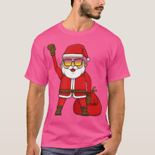 Camiseta Papais noeis Boxing Natal Tshirt Boxer Boxer Lover