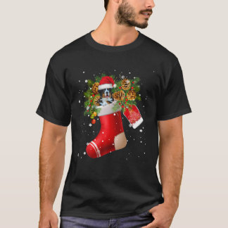 Camiseta Papais noeis Cachorro De Montanha Bernese Em Pão D