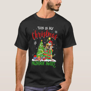 Camiseta Papais noeis Cachorro Inglês Este É O Meu Paj De N