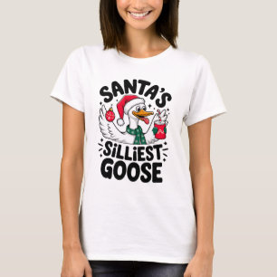 Camiseta Papais noeis Calças de Humor de Natal de Ganso