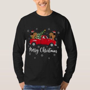 Camiseta Papais noeis Cão-Grande-Maquinista de Árvore de Na