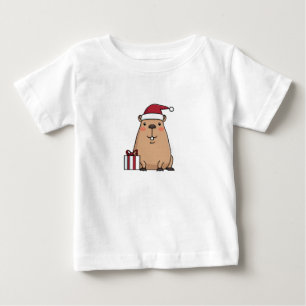 Camiseta Papais noeis Capybara Holiday
