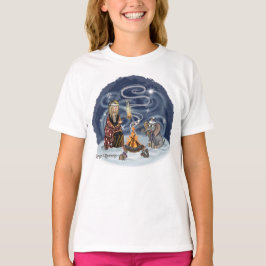 Camiseta Papais noeis Chris e Wilbur Fireside Friends Girl