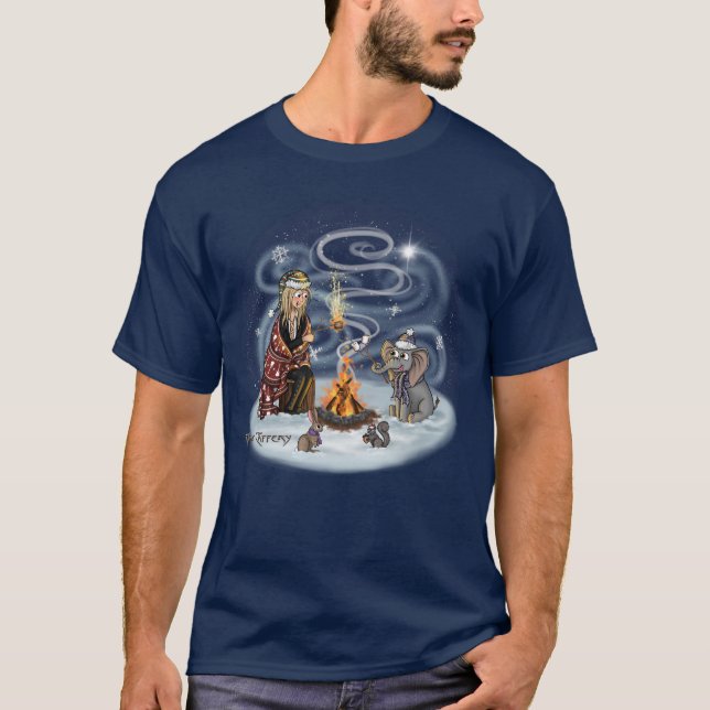 Camiseta Papais noeis Chris & Wilbur Fireside Friends Adult (Frente)