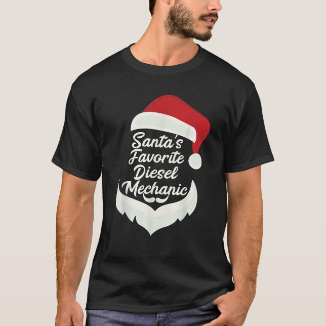 Camiseta Papais noeis com motores diesel favoritos no Natal (Frente)