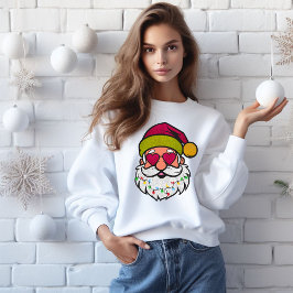 Camiseta Papais noeis com óculos escuros Design de Natal