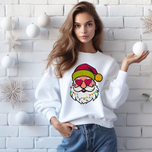 Camiseta Papais noeis com óculos escuros Design de Natal