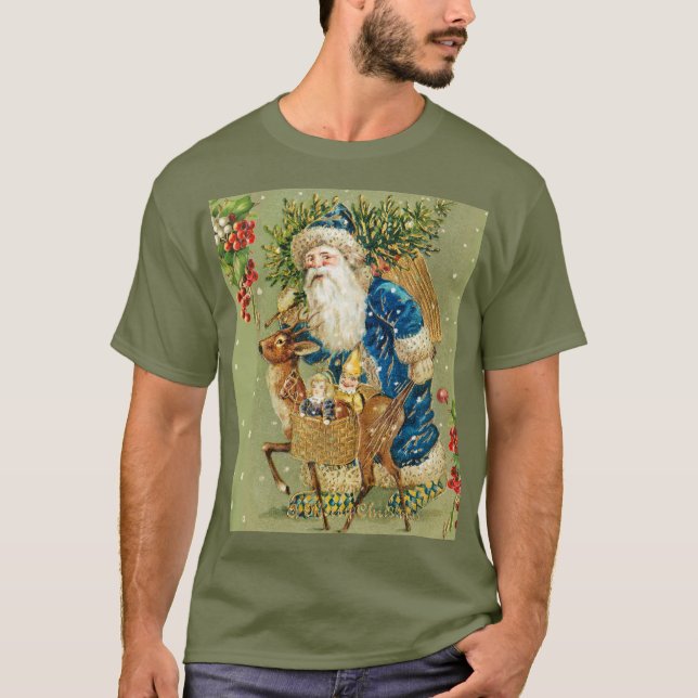CAMISETA PAPAIS NOEIS COM PRESENTES DE CERVEJA E NATAL NA N (Frente)