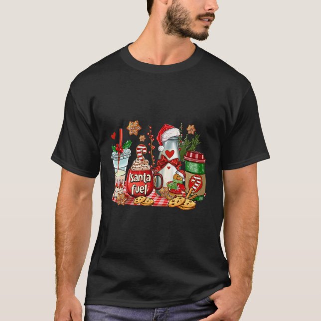 Camiseta Papais noeis Combustem Café Copas Feliz Natal Drag (Frente)