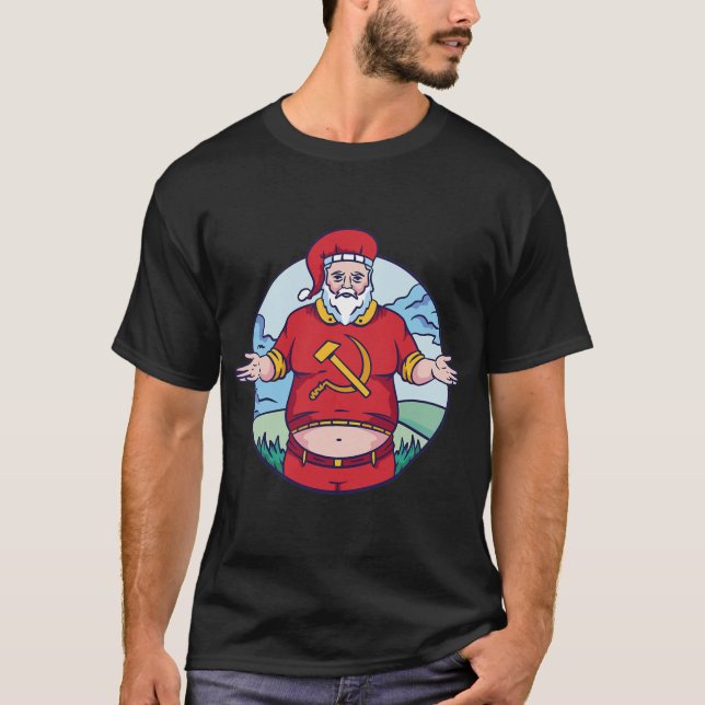 Camiseta Papais noeis Comunistas Engraçados Comunistas de N (Frente)