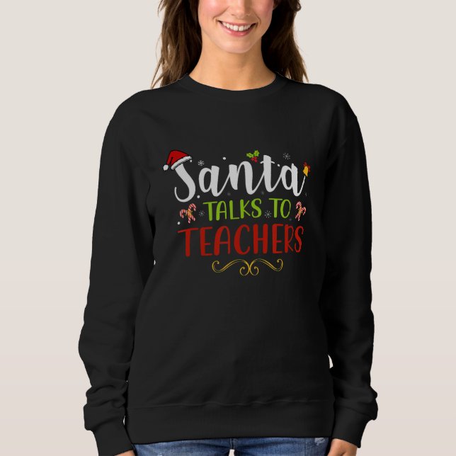 Camiseta Papais noeis conversam com professores Feliz Natal (Frente)