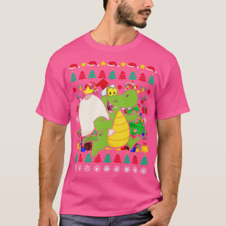 Camiseta Papais noeis Crocodilo Feio Natal