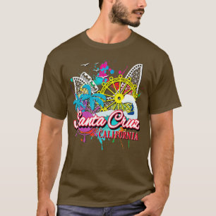 Camiseta Papais noeis Cruz California Beach Amusement Park