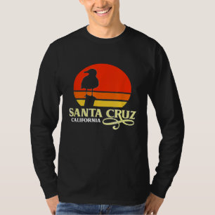 Camiseta Papais noeis Cruz California Retro Seagull Sunset