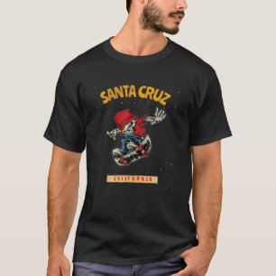 Camiseta Papais noeis Cruz California Vintage Skeleton Skat
