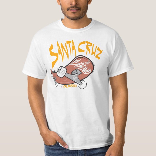 Camiseta Papais noeis Cruz, skate da Califórnia (Frente)