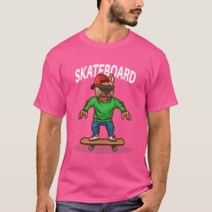 Camiseta Papais noeis Cruz Skateboard Dog Skateboard