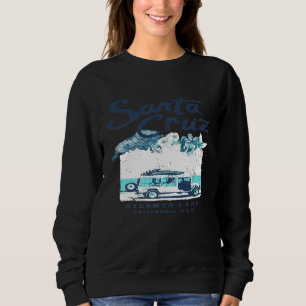 Camiseta Papais noeis Cruz Surf da Califórnia Van Surfing P