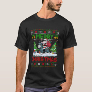 Camiseta Papais noeis Da Árvore Xmas Que Andam A Andar Um C