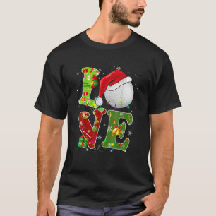 Camiseta Papais noeis Da Bola Do Golf Christmas Funny Sport