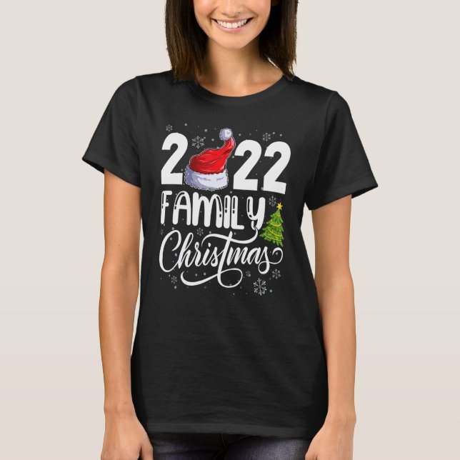 Camiseta Papais noeis da Equipe de Natal da Família 2022 Ár (Frente)