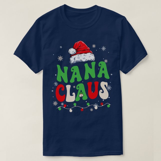 Camiseta Papais noeis Da Equipe Nana Claus Elf Matando O Na (Frente do Design)