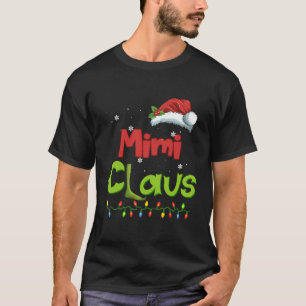 Camiseta Papais noeis Da Família Engraçada Mimi Claus Pajam