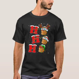 Camiseta Papais noeis Da Família Engraçados Ho Ho Pancake C