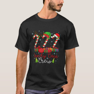 Camiseta Papais noeis Da Tripulação Candy Cane Natal 2023 P