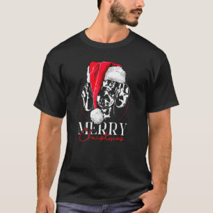 Camiseta Papais noeis Dachshund Wiener Feliz Cachorro de Na