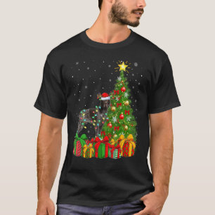 Camiseta Papais noeis das Luzes Feriadas do Natal Ponteiro