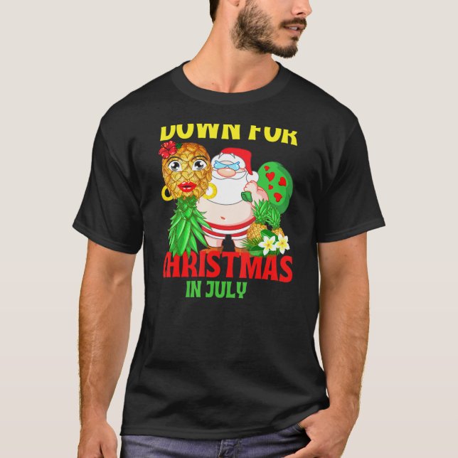 Camiseta Papais noeis De Abacaxi Em Médio De Julho Chris (Frente)