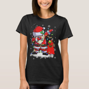 Camiseta Papais noeis de abismo Luzes de Árvore de Natal