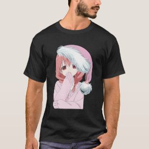 Camiseta Papais noeis de anime do Kawaii Xmas Menina de Nat