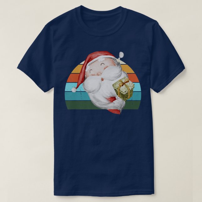 Camiseta Papais noeis de Aquarela Árvore de Natal Luzes de  (Frente do Design)