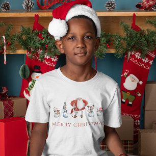 Camiseta Papais noeis de aquarela e natal