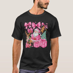Camiseta Papais noeis de Arco de coquete cor-de-rosa retróg